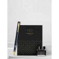 派克(PARKER)钢笔威雅XL幻夜黑墨水笔+迷你墨水礼盒