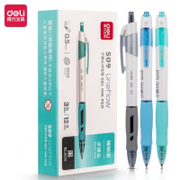 得力(deli)S09臻顺滑中性笔签字笔 0.5mm子弹头按动笔水笔 时尚办