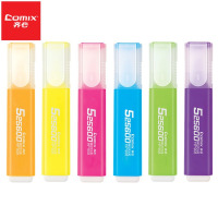 齐心(COMIX)HP908彩色荧光笔 10支/盒 荧光标记笔 彩色记号笔醒目