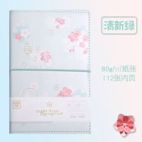 得力SZ048 笔记本 清新绿 单本装 中国风手帐本古风可爱简约笔记
