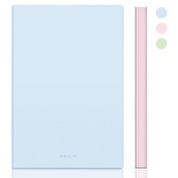 得力(deli)22283软面贴芯皮面本A5/96张 浅蓝 小清新糖果色日记本