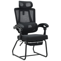 中伟办公椅可躺午休椅 弓形椅网布椅 黑色 Z9乳胶坐垫