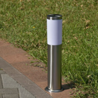 FAHRION草坪灯-直径114mm/高60CM/原色 不锈钢圆柱灯罩灯壳景观户外防水庭院别墅公园草地照明路灯
