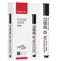 苏宁 齐心 WB717白板笔10支/盒 2.0mm耐磨纤维笔头 办公教学会议白板笔