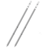 亚润T12焊台烙铁头发热芯一体烙铁咀刀头尖头烙铁嘴烙铁芯 YR-T12-B圆尖(两支装)