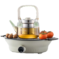 摩飞围炉煮茶器白色 MR6083 配玻璃茶壶+烧烤网 1台 摩飞MR6083 围炉煮茶器 摩飞围炉煮茶器