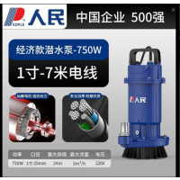 人民水泵小型潜水电泵 QDX6-20-0.75A DN40额定流量6m³/h 额定扬程20m 750W 220V 1 台