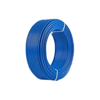 德力西电线电缆BV线 100米单芯单线 国标铜线硬线 蓝 BV10平方100米