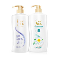 洗得宝蚕丝水莲洗沐套装洗发水沐浴露600g*2顺滑去屑洗头膏 年货福利