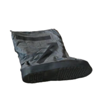 战术国度05型防毒靴套耐磨耐酸碱防护鞋套 橡胶软底中帮丁苯橡胶防化靴套