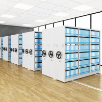 华豫勤匠手摇式密集架文件档案保密柜资料凭证存储柜 一列三组(每立方)