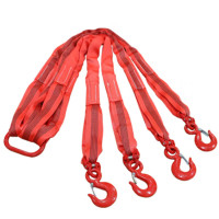 优合创佳 柔性吊带吊索具成套涤纶起重工具行车吊车组合索具 20吨4腿5米