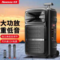 纽曼A12户外广场舞音响12吋大功率扩音器移动便携式家用拉杆蓝牙音箱地摊摆摊喇叭双麦版