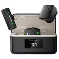 纽曼MC227无线领夹麦克风主播直播录音设备户外短视频抖音K歌话筒AI降噪小蜜蜂收音麦充电仓版一拖二