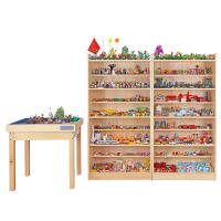 DAEWOO 心理沙盘套装沙具游戏模型标准实木中小学箱庭咨询室标配1000标准