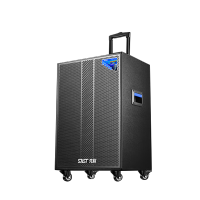 惠度18英寸广场舞音响户外大功率移动拉杆音箱无线蓝牙大音量K歌专用便携式双话筒麦克风版ST-1001M