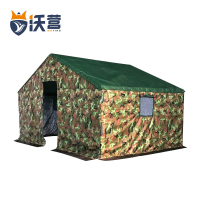 津鹰防寒棉三层帆布帐篷 圆管加厚迷彩牛津布 3*4m 工地工程施工防雨