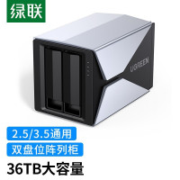 绿联 双盘[不带RAID+可读40TB]40298