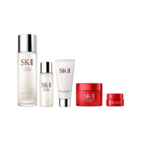苏宁 SK-II 星品护肤礼盒5件套 神仙水75ml+洁面20g+清莹露30ml+精华霜15g+眼霜2.5g 国内专柜版