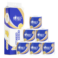 心相印有芯卷纸心柔系列4层140g*10卷 卫生纸 柔韧可冲散 纸巾