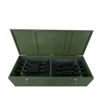 绽望 卧式枪柜野外便携式枪柜箱钢制双锁柜特殊装备存放柜95式20支