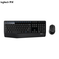 罗技(Logitech)MK345无线办公键鼠套装宽大掌托舒适键入体验 全尺寸 带无线2.4G接收器 黑色