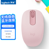 罗技(Logitech)M196无线蓝牙鼠标 办公鼠标 笔记本商务办公家用 小巧便携对称手型 玫瑰粉