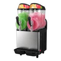 东贝XC224饮料机+雪融机 双缸款 全自动雪泥机雪融机迷你冷饮机果汁机