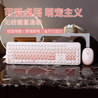 联想生态品牌异能者无线键鼠套装 轻音键盘鼠标 台式机/小新笔记本适用女生键盘鼠标无线樱花粉KN520