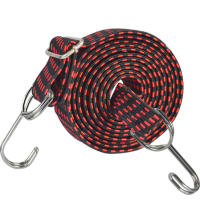 虎顿捆绑带绑绳可调节长短 约3米红色 自行车山地车摩托车行李绑带弹力绳捆扎带货架