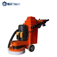 朝雨混凝土无尘打磨修边一体机水泥地面水磨石翻新抛光环氧地坪研磨机 350型内置吸尘研磨机220V