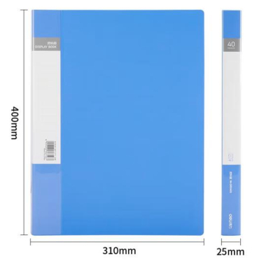 得力5004ES蓝色40页资料册12个/盒