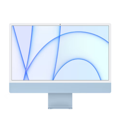 Apple iMac24英寸4.5K屏八核M1芯片(8核GPU)16G 1TB SSD一体式电脑主机蓝色