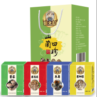 赣之村山菌四珍礼盒(鹿茸菇、茶树菇、木耳、香菇) 120g*4/盒