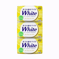 花王(KAO)香皂white天然植物沐浴皂 柠檬茉莉香 130g*3