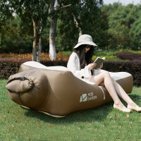 牧高笛充气沙发床气垫户外便携式懒人折叠懒人沙发椅午睡空气床 象牙白NX20663018 充气床