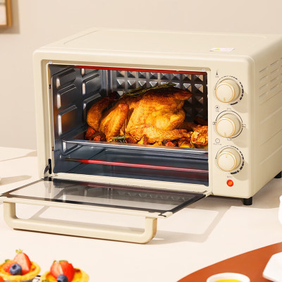 大宇(DAEWOO)电烤箱家用多功能烘焙蛋糕20L容量烤箱DY-KX1801升级版 榛果棕 20L