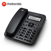 摩托罗拉(MOTOROLA) CT202C 电话机座机 固定电话 办公家用 免电池 免提 (黑色)