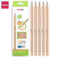 得力(deli)58124儿童学生木质HB书写铅笔 赠卷笔刀可标记姓名 6支/盒 2盒装