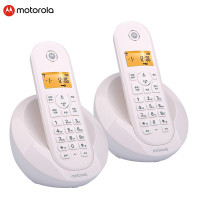 摩托罗拉(MOTOROLA)C601数字无绳电话机无线座机单机大屏幕清晰免提办公家用 白色 一拖一