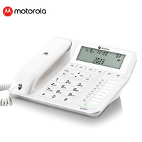 摩托罗拉(MOTOROLA)CT360C轻奢电话机座机固定电话 4.2英寸大屏 5米远距离免提 钢琴烤漆 白色