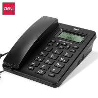 得力(deli)13606电话机座机固定电话 办公家用 来去电查询 可接分机 黑色