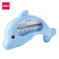 得力(deli)8890儿童水温计 婴儿洗澡测温计精准测温 海豚造型童趣可爱 蓝色