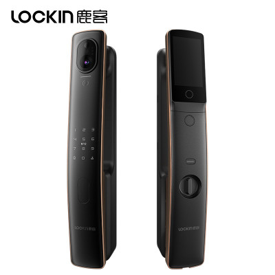 鹿客(loock)S50MPro星云灰可视猫眼室内大屏指静脉智能锁指纹锁支持APP联动 含免费上门安装费用