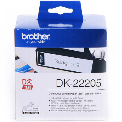 兄弟(brother)DK-22205标签机色带 62mm白底黑字(适用于QL系列-570/1050/700)