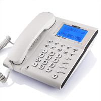 飞利浦(Philips)CORD222电话机 办公商务 家用座机 来电显示大屏幕免提通话 白色