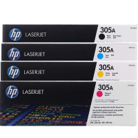 惠普(hp)305A(CE410A-413A)硒鼓 黑黄红蓝4色套装 适用:M351a/M451dn/M451nw