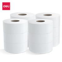 得力(deli)WP2240-01大盘纸本木臻选2层 240米卷纸 白色 12卷/箱