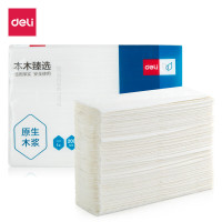 得力(deli)CC1200-01擦手纸臻韧1层200抽 白色