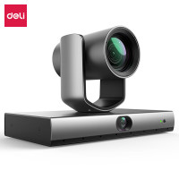 得力(deli)14861单云台语音跟踪摄像头 双摄像头配置 12倍光学变焦4倍数字变焦 语音定位 精准识别摄像头